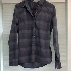 Toad&Co Gray and Purple Button Down Shirt Casual Fit